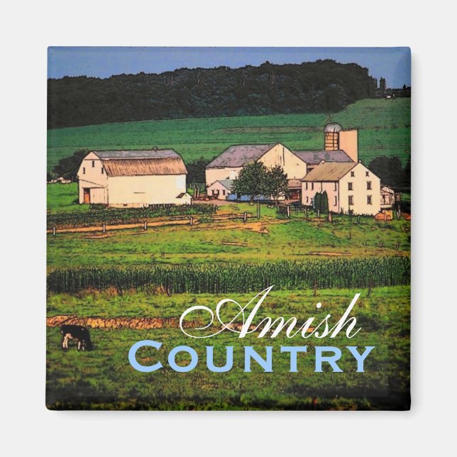 Amish Land (Farm) Magnet (Framsidan)