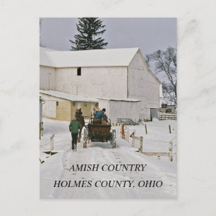 AMISH LAND, HOLMES COUNTY. OHIO vykort