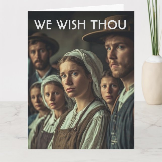 Amish Mennonitiska roliga födelsedagsgratulationsk Kort (Framsida)