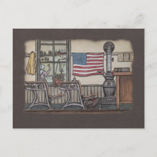 Amish One Room School-rum Vykort
