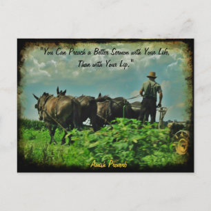Amish Postcard. Proverb! Lägg till arkiv eller dit Vykort