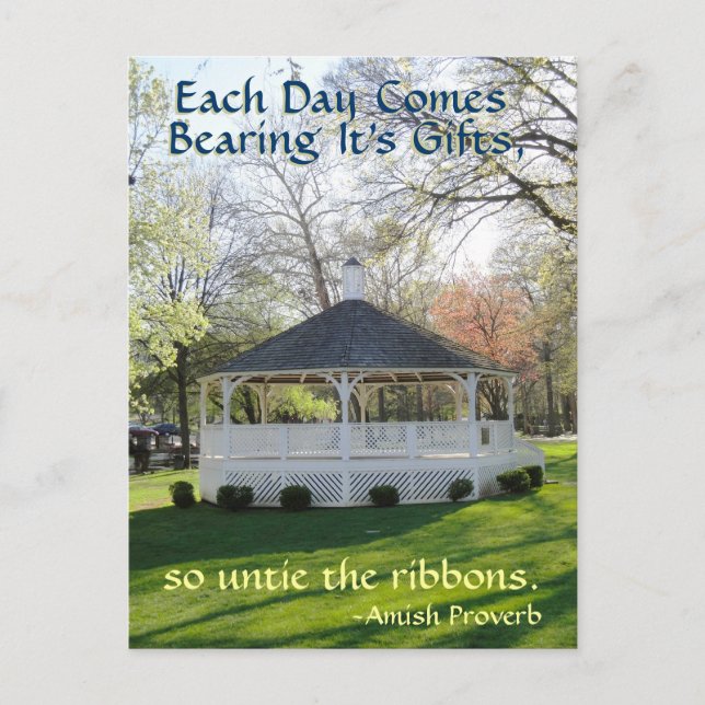 Amish Proverb Postcard Vykort (Framsida)