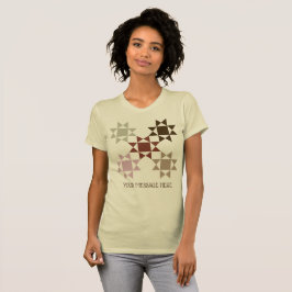 Amish Quilt Anpassningsbar Message Graphic T Shirt