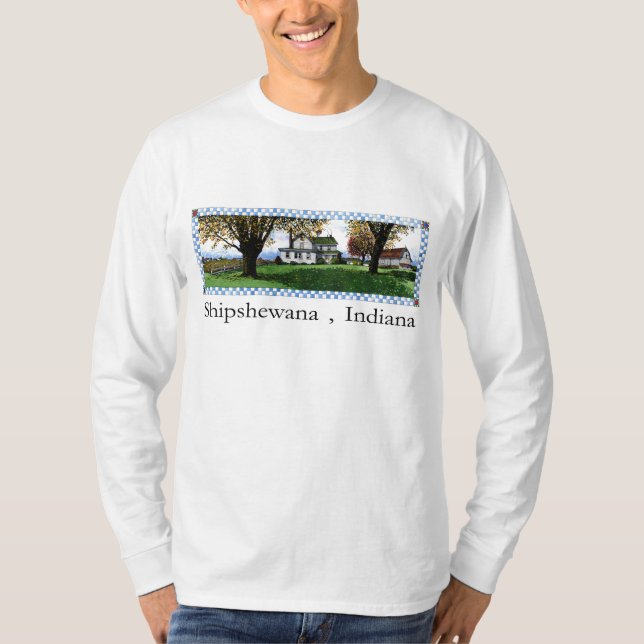 Amish returnerar Shipshewana, Indiana Tee (Framsida)