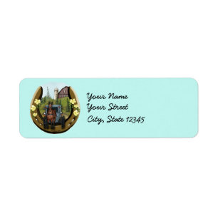 Amish Road Resa-etiketter Returadress Etikett