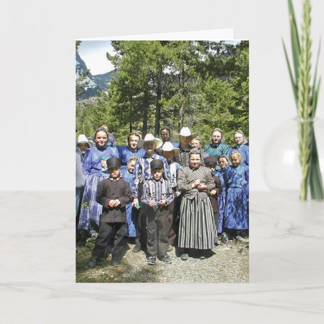 AMISH roligt BIRTHDAY GREETING CARD Kort (Framsida)