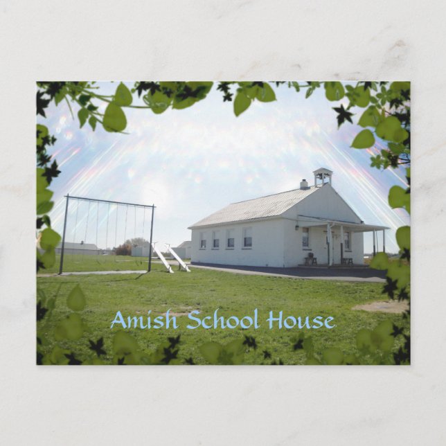 Amish School House. Lägg till text. Vykort (Framsida)