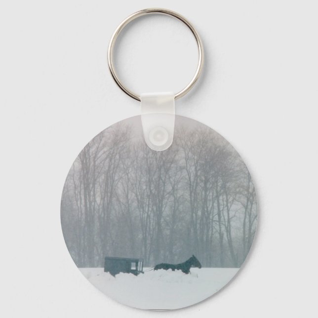 AMISH SNOWSTORM KEYCHAIN NYCKELRING (Framsida)