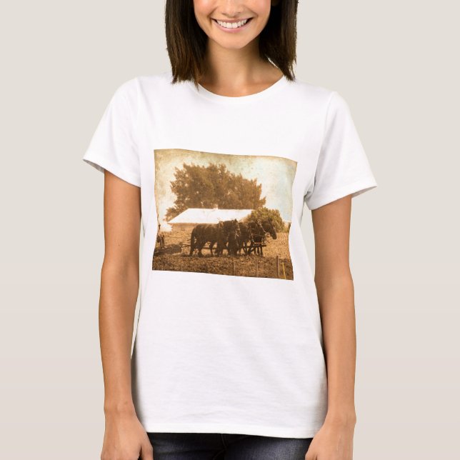 Amish Team i Sepia T Shirt (Framsida)