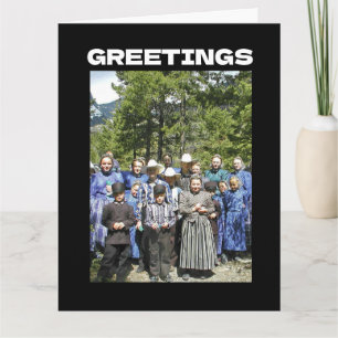 AMISH THANKSGIVING FUNNY GREETY CARD KORT
