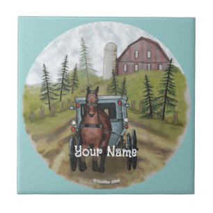 Amish Town Day Kakelplatta