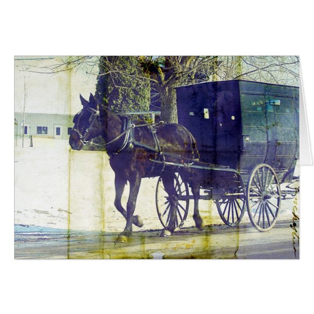 Amish Travel Hälsningskort (Framsidan Horizontal)