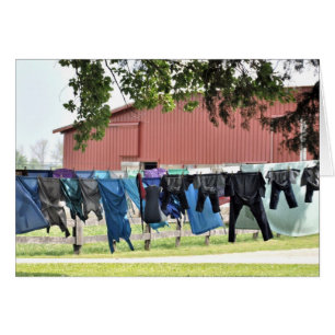 Amish Tvätt Hälsningskort