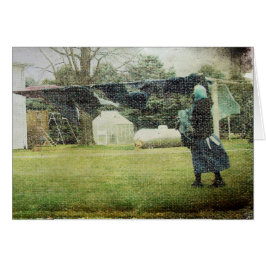 Amish Tvätta Day Hälsningskort