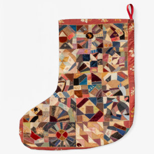 Amish vänskap quilt stor julstrumpa