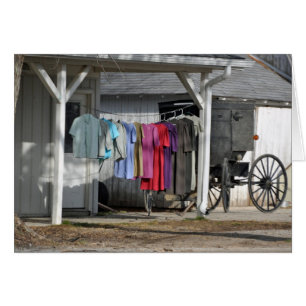 Amish Winter Tvätt Hälsningskort