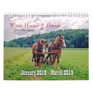 Amishs arbetshästar kalender