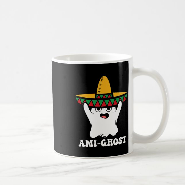 AmispökSpooky Halloween Ghost Sombrero A Kaffemugg (Höger)