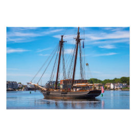 Amistad Departs Mystic Fototryck