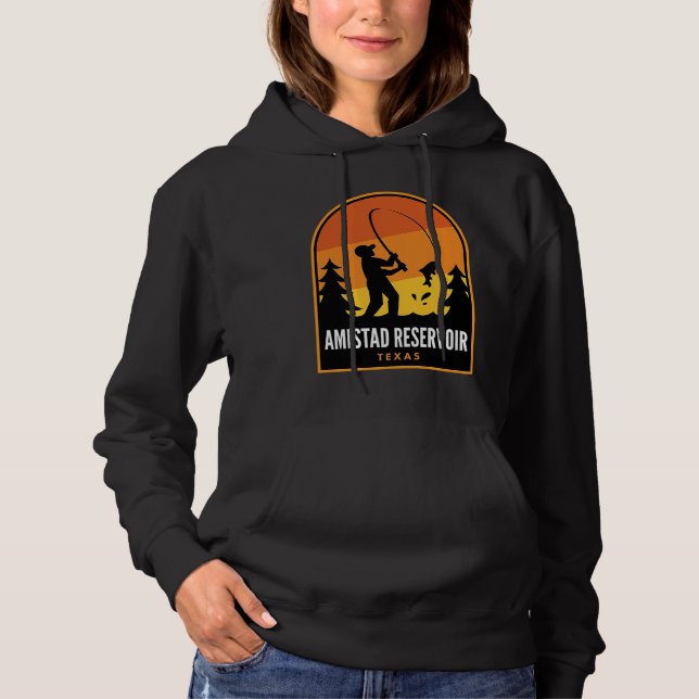 Amistad Reservoir Texas Fishing T Shirt (Framsida)