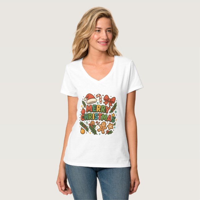 AMITA | Glad jul fest T-shirt (Hel framsida)