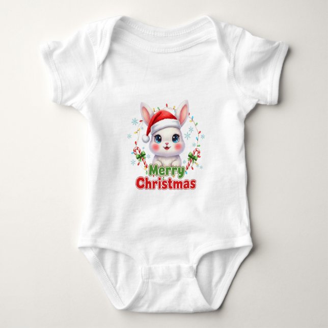 AMITA - Glad Jul Kanin T Shirt (Framsida)
