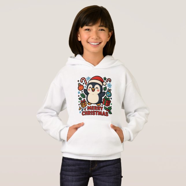 AMITA | Glad jul Pingvin T Shirt (Hel framsida)