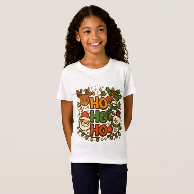 AMITA | HO HO HO Holiday Crew T-shirt (Hel framsida)