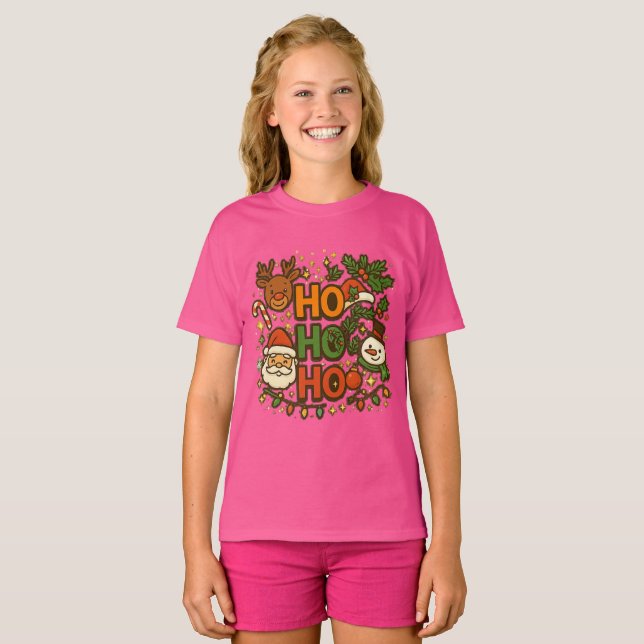 AMITA | HO HO HO Holiday Crew T-shirt (Hel framsida)