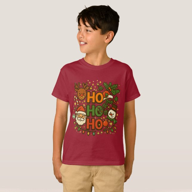 AMITA | HO HO HO Holiday Crew Tee (Hel framsida)