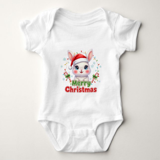 AMITA - Merry Christmas Bunny T Shirt (Framsida)