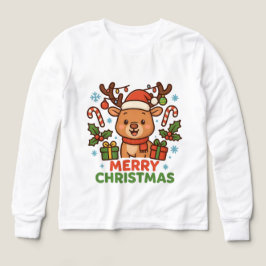 AMITA  - Merry Christmas Reindeer T Shirt