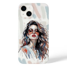 AMITA | Mjuk pastellkonst Kvinna Telefonfodral