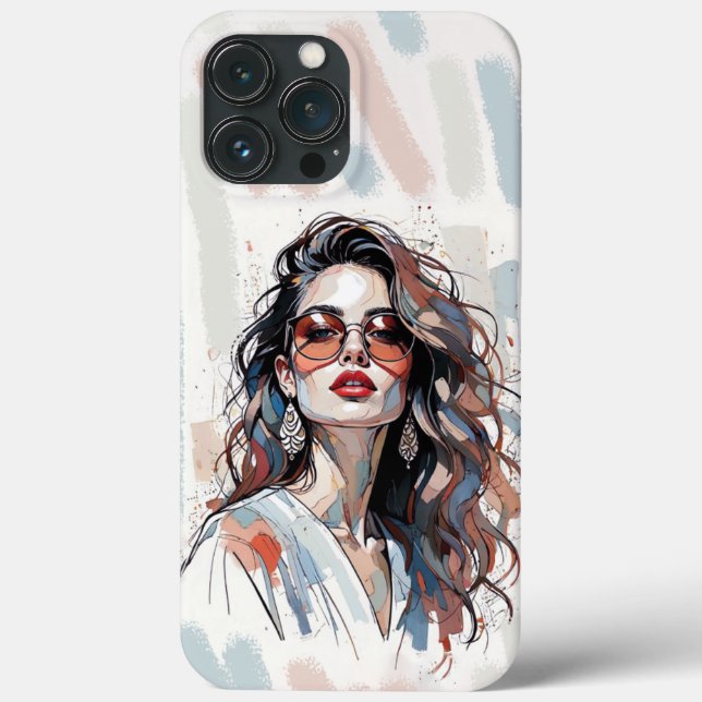 AMITA | Soft Pastel Art Woman Phone Cases (Baksida)