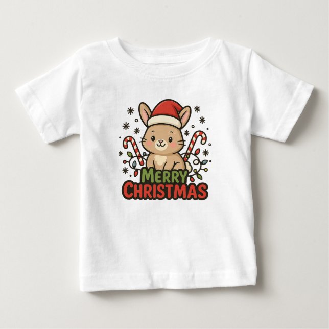AMITA | Söt Julhare T Shirt (Framsida)