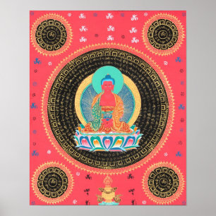 Amitabha Buddha Thangka Poster
