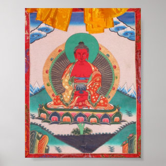 Amitabha Buddha Tibetansk buddhistisk Thangka-kons Poster