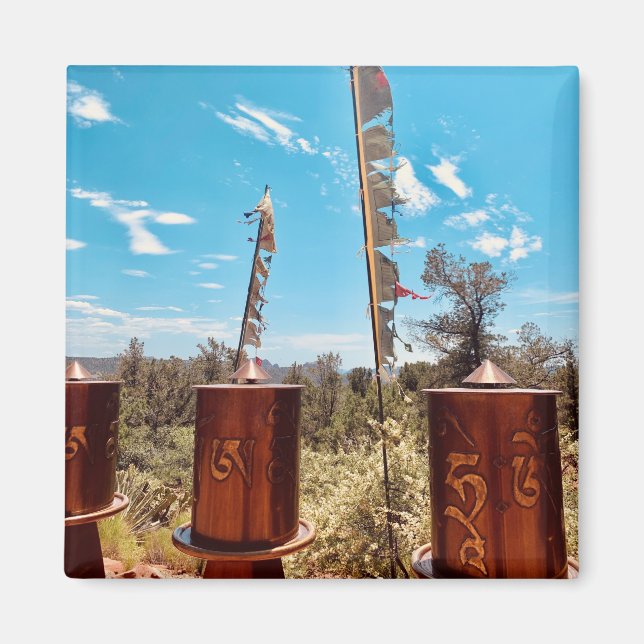 Amitabha Stupa och Peace Park Sedona Photo Magnet (Framsidan)