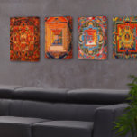 Amitayus Mandala Canvastryck<br><div class="desc">#Tibetan #Painting of the #Buddhist #Amitayus #Mandala 👉 Fler objekt med den här designen: www.zazzle.com/aura2000/amitayus 👉 Fler objekt med tibetanska thangkas: www.zazzle.com/aura2000/thangka</div>