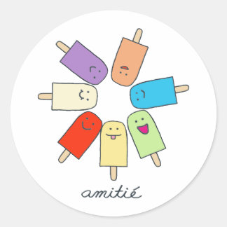 Amitié Runt Klistermärke