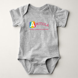 Amitola unisex rainbow baby namn tee
