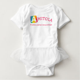 Amitola unisex rainbow baby namn tee shirt