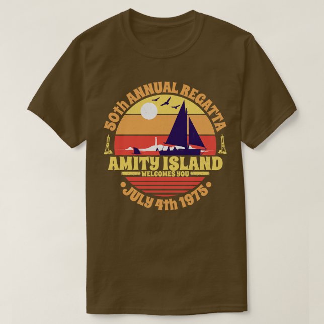 Amity Island 50:e årsregatta juli 4:e 1975 Wel T Shirt (Design framsida)
