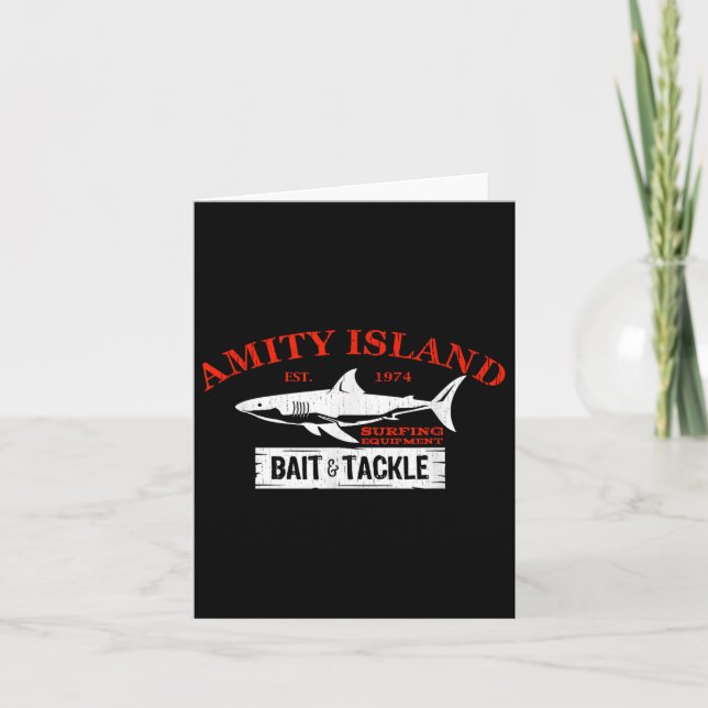 Amity Island Bait and Tackle Retro Fishing Kort (Framsida)