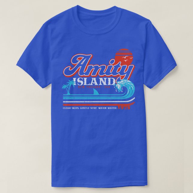 Amity Island Retro Universal UCS LLC T Shirt (Design framsida)