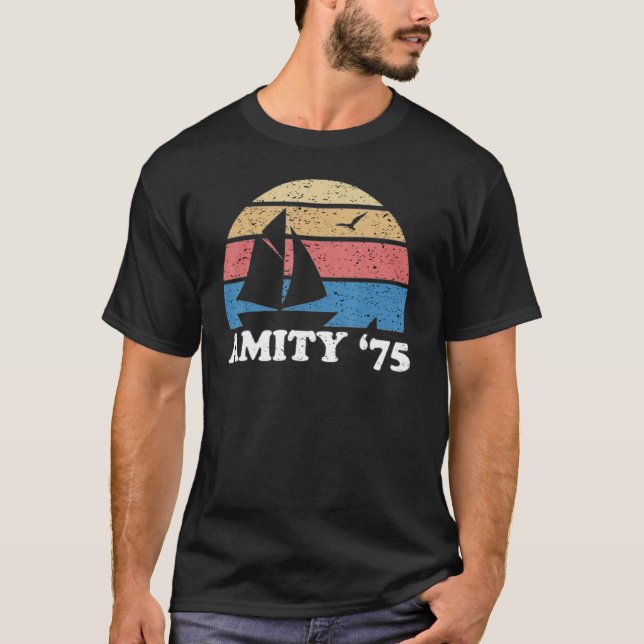 Amity- Sommaren av Underbar vit haj-ikhönsklass T Shirt (Framsida)