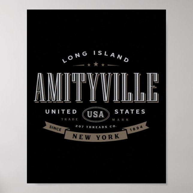 Amityville Ny New York Vacation Souvenir  Poster (Framsidan)
