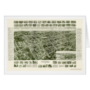 Amityville panorama- karta för NY - 1925 Hälsningskort