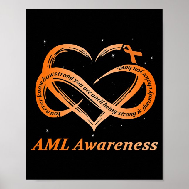 AML Warrior I är Bra Akute Myeloid Leukemia Awaren Poster (Framsidan)