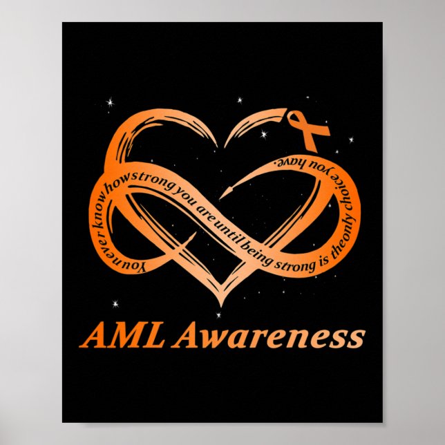 AML Warrior I är Bra Akute Myeloid Leukemia Awaren Poster (Framsidan)